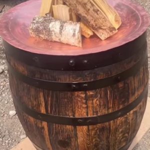 Barrel fire pit
