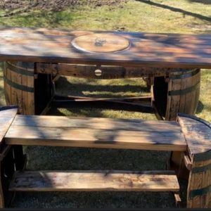 Custom Whisky Barrel Dining Table