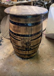 Whisky barrel cabinet £350 